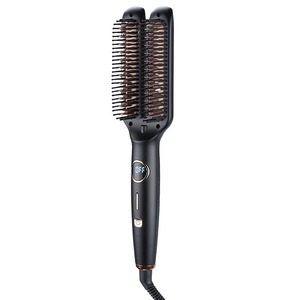 Cepillo Alisador <span class=keywords><strong>de</strong></span> Pelo 2 en 1 con Placa <span class=keywords><strong>de</strong></span> Calentamiento Doble <span class=keywords><strong>de</strong></span> Cerámica, Calentamiento Rápido, para Uso en Casa o Salón - Product Image 4