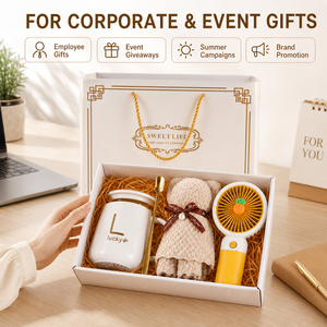 Caja de <span class=keywords><strong>Regalo</strong></span> Empresarial, Paquete de Spa, Cesta de <span class=keywords><strong>Regalo</strong></span> con Taza de Cerámica, Toalla Suave y Ventilador de Mano para Mujeres, Recuerdos para Eventos y Regalos Promocionales - Product Image 6