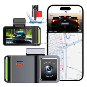 4K 3.0 인치 듀얼 렌즈 <span class=keywords><strong>MINI</strong></span> 자동차 블랙 박스 GPS FHD 야간 투시경 대시 캠 와이파이 자동 전자 비디오 <span class=keywords><strong>DVR</strong></span> - Product Image 2