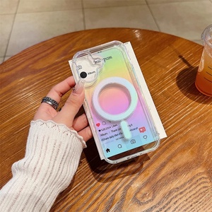 เคสใสแม่เหล็กเลเซอร์ออโรร่าสำหรับ iPhone 17 Air 16 15 14 13 12 11 Pro Max Plus SE4 16e Mini X XS XR 8 - Product Image 2