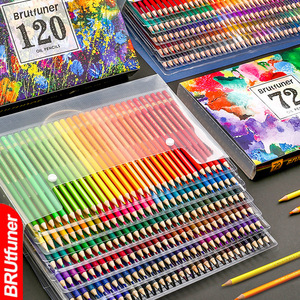 <span class=keywords><strong>BRUTFUNER</strong></span> Crayons de couleur à l'huile en bois non lavables pour étudiants, anti-casse, pour graffiti, 120 couleurs - Product Image 2
