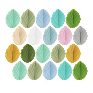 Kovict Trung Quốc Nhà Sản Xuất Mũi Tên Leaf Shape Silicone Hạt BPA Free Bé Mọc Răng Hạt - Product Image 1