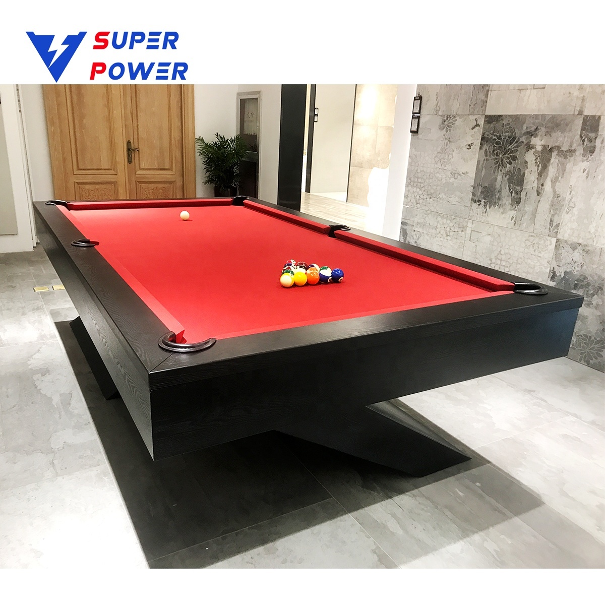 Económico mesa de billar 8ft 9ft piscina mesa de juego con accesorios incluyen