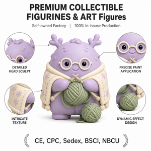 Figura de Monstruo Tejida Chibi Personalizada, Juguete de Arte en Vinilo, Fabricante de Figuras de Acción Coleccionables OEM ODM - Product Image 1