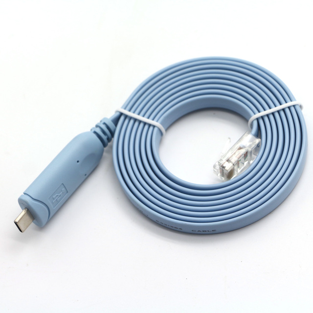 OEM/ODM Type C to RS232 RJ45 Console Cable Built-in PL2303GT Chip for Cisco Routers Switches