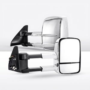กระจกมองข้างแบบยืดหดได้ คู่ใหม่ สีโครเมียม ABS สำหรับรถยนต์นิสสัน แพโทรล GR V Wagon Y61 - Product Image 1
