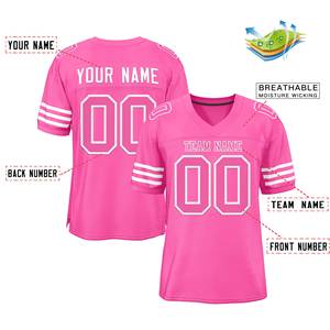 Camiseta de Fútbol Clásica Personalizada en Rosa y Blanco, Estilo Auténtico - Product Image 6