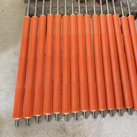 OEM aanpasbare industriële stalen cilindrische borstelrol met nylon borstels, dichte borstels, slijtvast en vlamvertragend