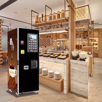 Máquina Expendedora de Café Fresco Molido Frío y Caliente, Máquina Expendedora Totalmente Automática para Aeropuertos, Agencias Gubernamentales, Salas de Negocios