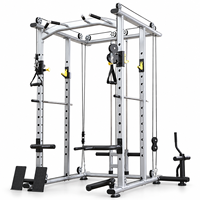 Station d'entraînement multifonctionnelle en aluminium pour la maison : Rack de musculation, Machine à croisement de câbles, Lat Pulldown, Support de Squat