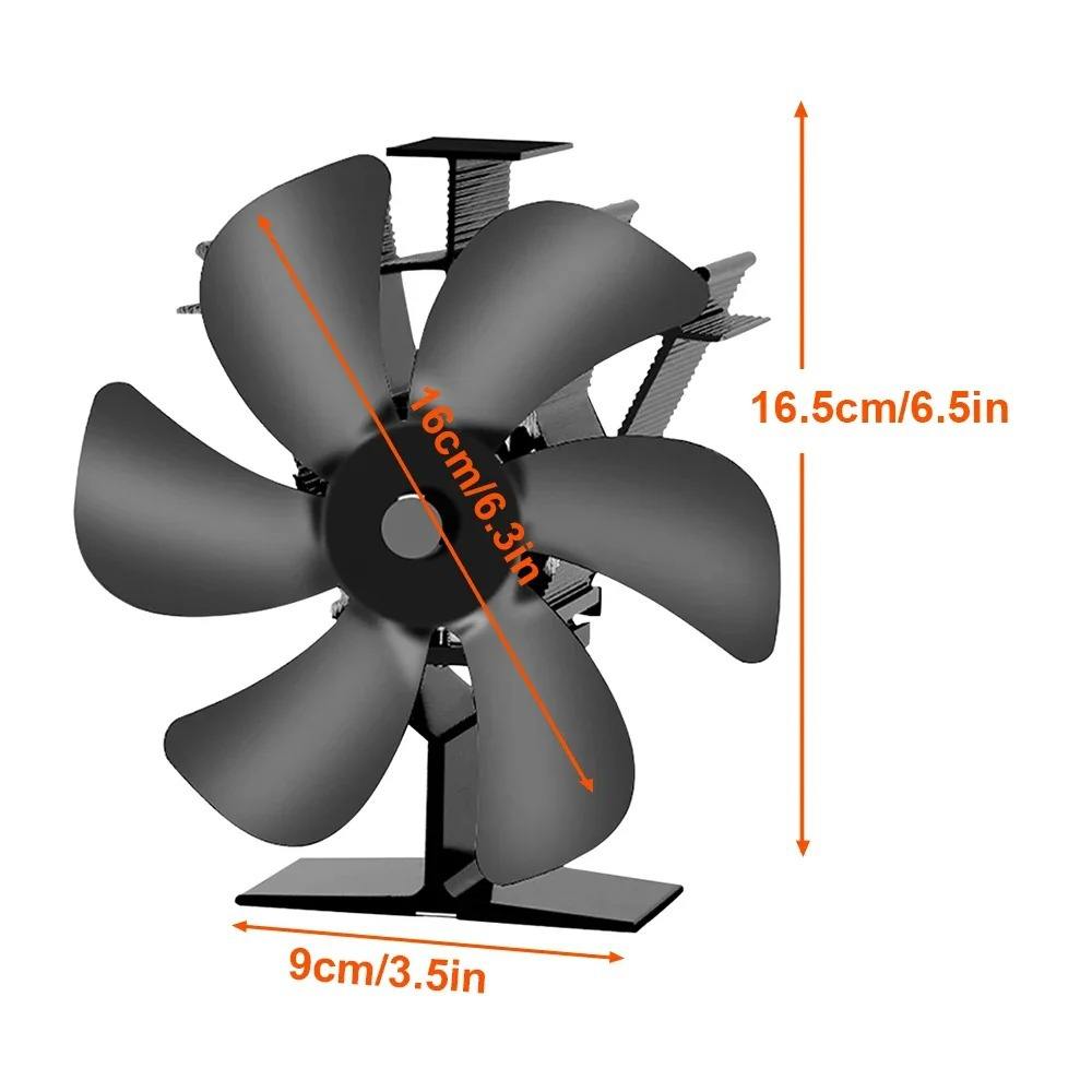 6-Leaf Fireplace Fan