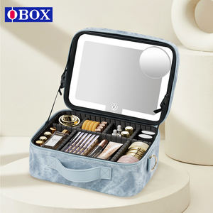 กระเป๋าเครื่องสำอาง OBOX พร้อมกระจก LED ไฟ 3 สี และความจุขนาดใหญ่ สำหรับช่าง<span class=keywords><strong>แต่งหน้า</strong></span>งานแต่งงาน บริการติดตามหลังงาน - Product Image 3