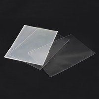 Impression personnalisée de cartes de vœux de Noël en plastique transparent, autocollants, emballages en sachets OPP