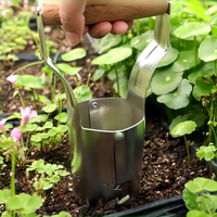 Outil manuel de jardinage en acier réglable pour la plantation de mini-bulbes avec marqueurs de profondeur, outil de plantation de graines en métal
