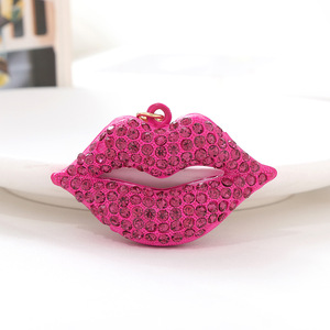 Rouge à lèvres de luxe en alliage de zinc, étanche, en forme de cœur, orné de strass en cristal et de zircone cubique, pour femme, romantique et charmant - Product Image 6