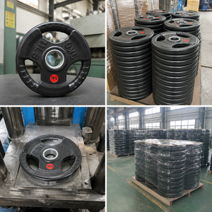 แผ่นน้ำหนักเหล็กหล่อเคลือบยาง FRS Professional ขนาด 50 มม. รู 2 นิ้ว แบบ Tri-Grip หน่วยกิโลกรัม/ปอนด์ พกพาสะดวก ทนทาน - Product Image 1