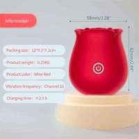 Vibrateur clitoridien en forme de rose G-Spot, stimulateur de mamelons pour femmes, silicone, rechargeable par USB, étanche, 9 fréquences, jouet sexuel