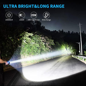 Siêu sáng cầm tay chiến thuật đèn pin lumens cao có thể sạc lại XHP70.2 Powered LED sáng ánh sáng đèn <span class=keywords><strong>flash</strong></span> - Product Image 4