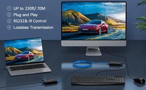 Micagent 70m HDM I hd-baset 4k <span class=keywords><strong>Extender</strong></span> HDCP 1.4 đảo ngược IR truyền tối đa 4 Wát điện chất thải cho độ nét cao hội nghị truyền hình - Product Image 2