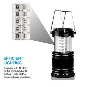 Lampes LED, lampes LED super lumineuses, portables, de survie en cas d'urgence, de tempêtes, de pannes de courant, lanterne de camping pliable originale - Product Image 2