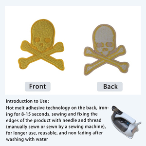 패치 스티커에 유행 아플리케 철 해골 모양의 자수 의류 패치 - Product Image 6