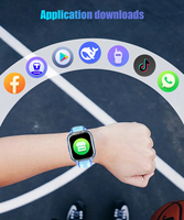 Montre connectée pour enfants D55 4G, écran carré IPS, fréquence cardiaque, écran 1,83 pouces, Android 8.1, navigation GPS, réveil, calendrier, sans fil
