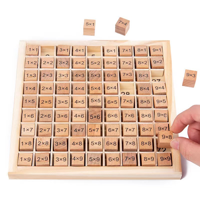 99 Table de multiplication Couleur du bois d'origine (boîte de couleur)