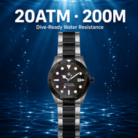 Fabricante de Relojes de Buceo de Titanio Personalizados OEM ODM, Movimiento Automático, Cristal de Zafiro, Resistente al Agua 200M, Reloj de Pulsera para Marcas Propias