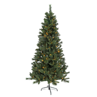 6ft 7ft Großhandel Hochwertige Weihnachts baum Künstliche Glasfaser Weihnachts bäume Mit Led
