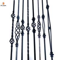 Fournisseur chinois Matt Black 1/2 "Poudre Enduit Fer Knuckle Panier Balustres Métal Escalier Broches En Gros