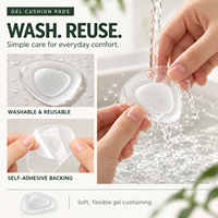 Coussinets en gel, semelles auto-adhésives antidérapantes, doublures de talon lavables et réutilisables pour chaussures plates, bottes et baskets