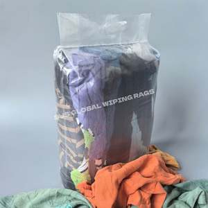 Trapos Reciclados de Grado Profesional, 50 Libras, Trapos de Felpa de Colores, Paños de Limpieza 100% Algodón, Ideales para Limpiar - Product Image 1