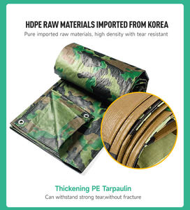 Orta görev gerçek kapak hava dayanıklı tüm amaçlı polietilen <span class=keywords><strong>Camo</strong></span> Tarp kamp çadır branda - Product Image 6