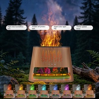 Nouveau 2026 Humidificateur ultrasonique 260 ml à effet flamme, diffuseur d'arômes USB avec lumières changeantes de couleur, pour peaux sèches, usage hôtelier et électrique