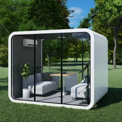 Portabel pra diproduksi 4 kamar tidur rumah mini apple kabin kontainer pod kantor/istirahat/rumah santai