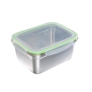 Contenedor de Almacenamiento de Alimentos de Acero Inoxidable 304, Rectangular, con Tapa Hermética, Apto para Viajes y Refrigerador - Product Image 5