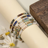 Pulsera estirable de cuentas de rueda de jade blanco y Aventurina Rosa amazonita de Brasil piedra natural al por mayor para joyería de mujer