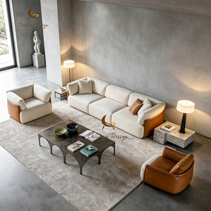 Ensemble modulaire convertible de luxe Peekasit, combinaison tissu et cuir OEM, taille personnalisée pour les intérieurs de salon - Product Image 1