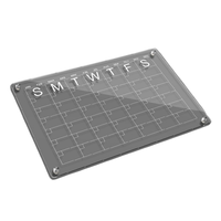 Planificateur Calendrier Réutilisable en Acrylique Transparent Aimanté pour Réfrigérateur Tableau Effaçable à Sec Personnalisé Directement en Usine Grand Imperméable Art Déco