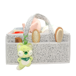 Custom Soft PU Material Baby <strong>Diaper</strong> Changing Storage Organizer Loop Fleece <strong>Diaper</strong> Box with Pocket - Product Image 4