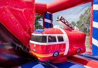Maison gonflable de rebond de pompiers, château sautant gonflable combiné pour des enfants