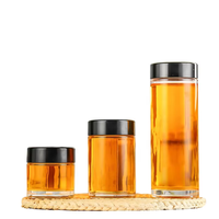Vente en gros de pots à miel en verre de luxe modernes avec couvercles à vis, contenants alimentaires multi-capacités pour le rangement en cuisine, préservant la fraîcheur