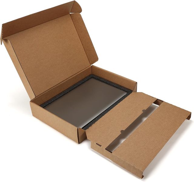 Custom Laptop Shipping Box With Cushioned Foam EPE Insert Corrugated Cardboard Mailer for up to 17-Inch Notebook
