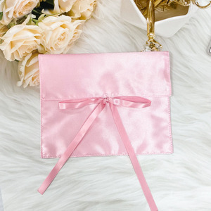 Sacs en satin imprimés avec logo personnalisé, type enveloppe, avec lien, pour extensions capillaires, perruques et vêtements, sacs de protection anti-poussière en soie - Product Image 5