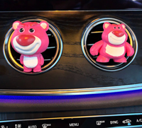 Diffuseur de parfum en pierre de gypse pour grille d'aération de voiture, motif ours de dessin animé mignon, à clipser, parfum longue durée pour l'intérieur du véhicule