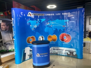 Vải Pop Up hiển thị biểu ngữ đứng triển lãm thương mại Backdrop phương tiện truyền thông tường ảnh Booth Pop hiển thị Pop Up Banner LED hộp đèn - Product Image 4