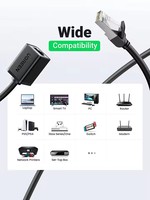 UGREEN NW112 Kabel Ekstensi Ethernet Cat6 Terlindung LAN Extender RJ45 Kabel Patch Jaringan 1000Mbps Konektor Male ke Female