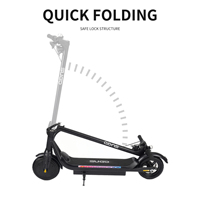 Certification CE 350w Scooter électrique de vitesse à trois niveaux pour adulte électrique avec pneu solide avant et arrière de 8.5 pouces