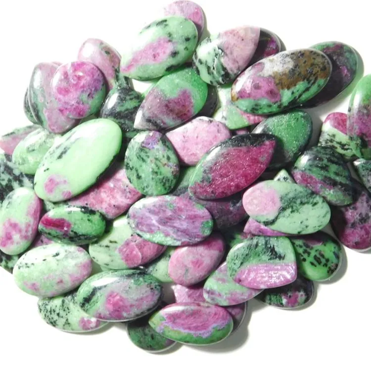 High Quality Natural green and red ruby zoisite gemstone for jewelry loose cabochons wholesale stone