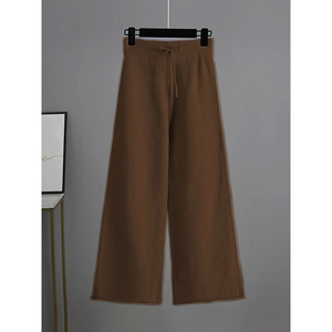 Bộ đồ hai mảnh dệt kim dành cho nữ Áo len dáng rộng + Quần ống rộng lưng cao Bộ đồ thời trang và giản dị khi đi làm - Product Image 2